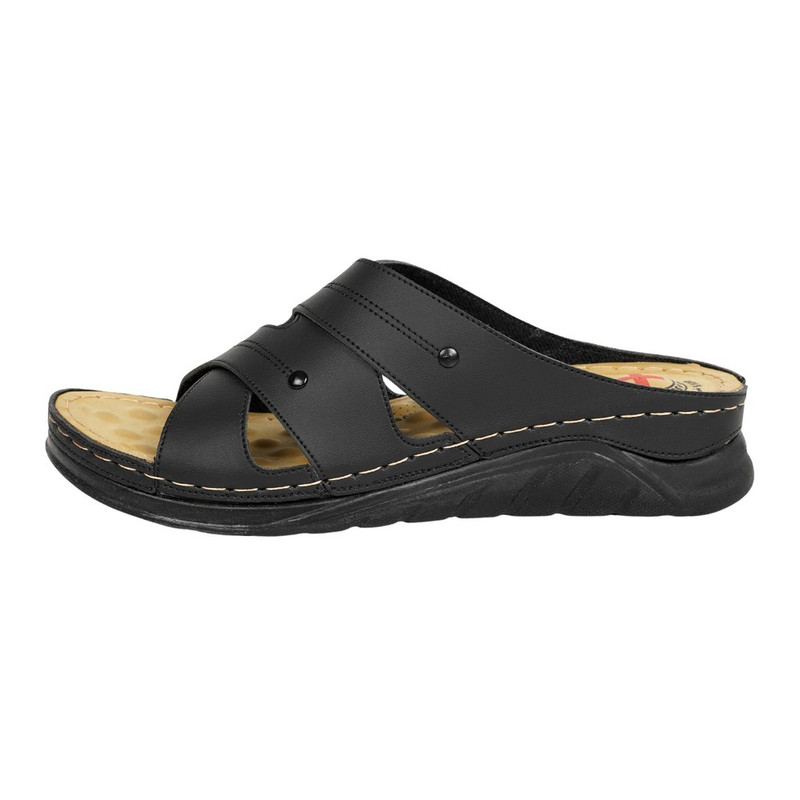 دمپایی زنانه پاپا مدل آدرینا رنگ مشکی