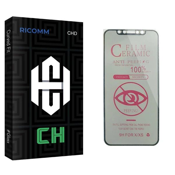 محافظ صفحه نمایش ریکام مدل CH glass مناسب برای گوشی موبایل اپل iPhone XS