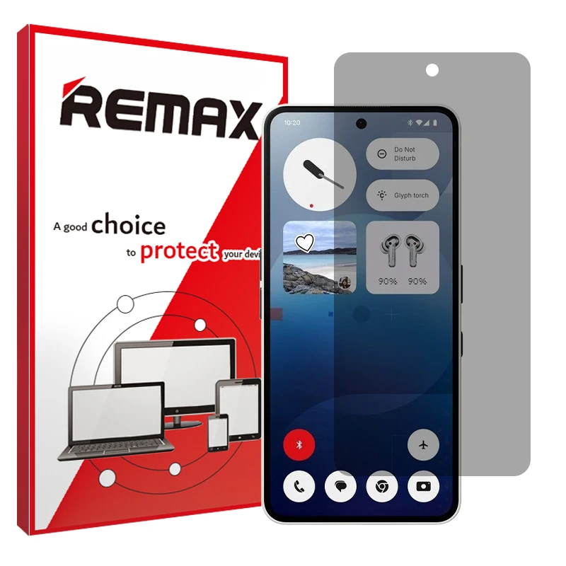 محافظ صفحه نمایش حریم شخصی ریمکس مدل Resistant مناسب برای گوشی موبایل ناتینگ Phone 3a Pro