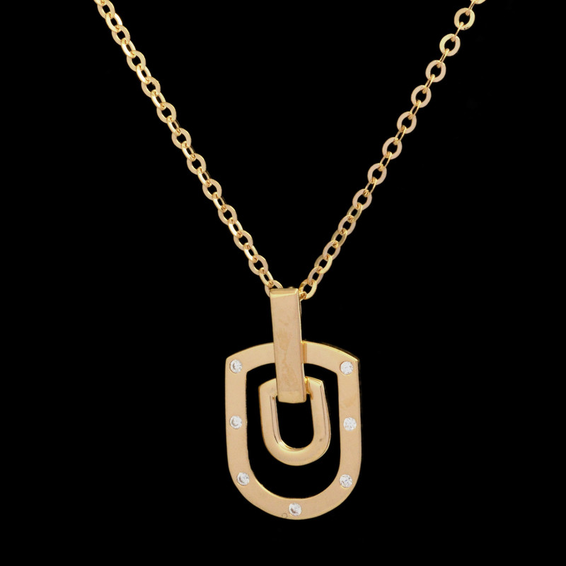 گردنبند طلا 18 عیار زنانه با طرح حلقهای (فلامینگو) طلای مستجابی مدل نارون تیفانی کد 0132