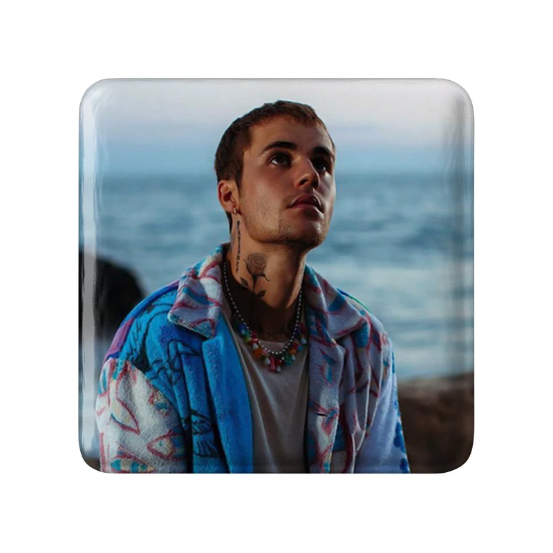 مگنت خندالو طرح جاستین بیبر Justin Bieber  مدل مربعی کد 19026