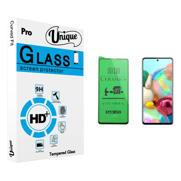 محافظ صفحه نمایش سرامیکی يونيک مدل +Clear مناسب برای گوشی موبایل سامسونگ Galaxy A71