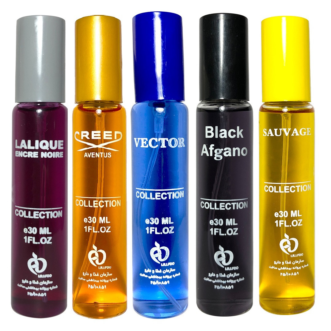 عطر جیبی کالکشن مدل 5 حجم 30 میلی لیتر بسته 5 عددی عطر جیبی کالکشن مدل 5 حجم 30 میلی لیتر بسته 5 عددی