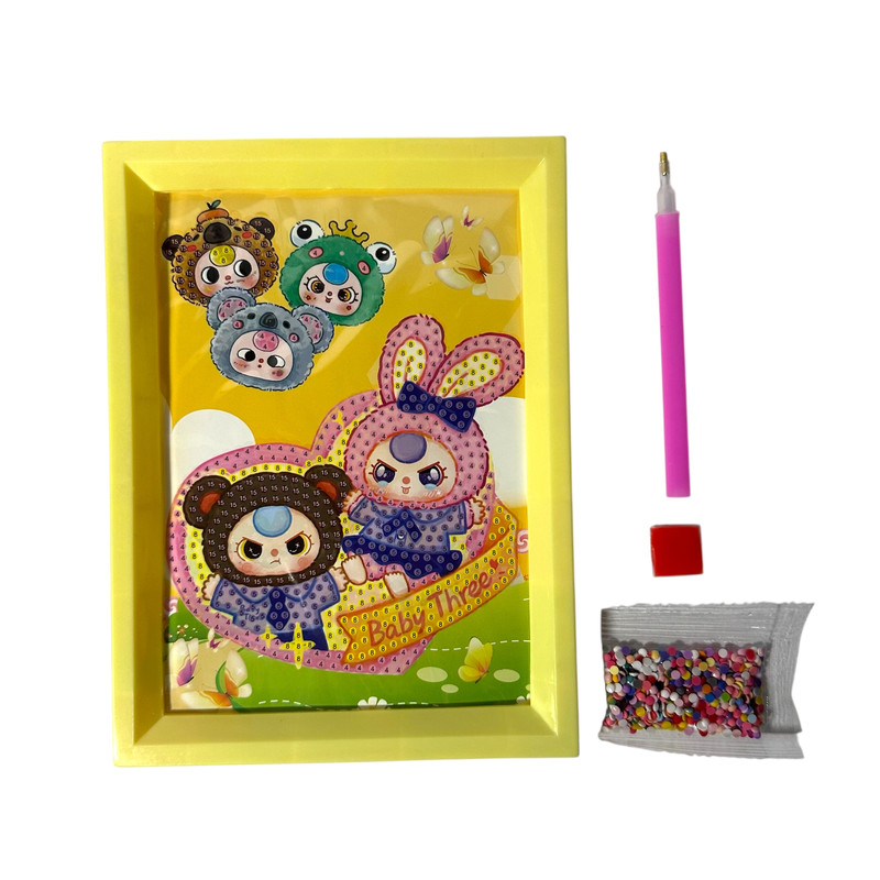 بازی آموزشی مدل ساخت تابلو نقاشی الماسی قاب دار طرح ملودی