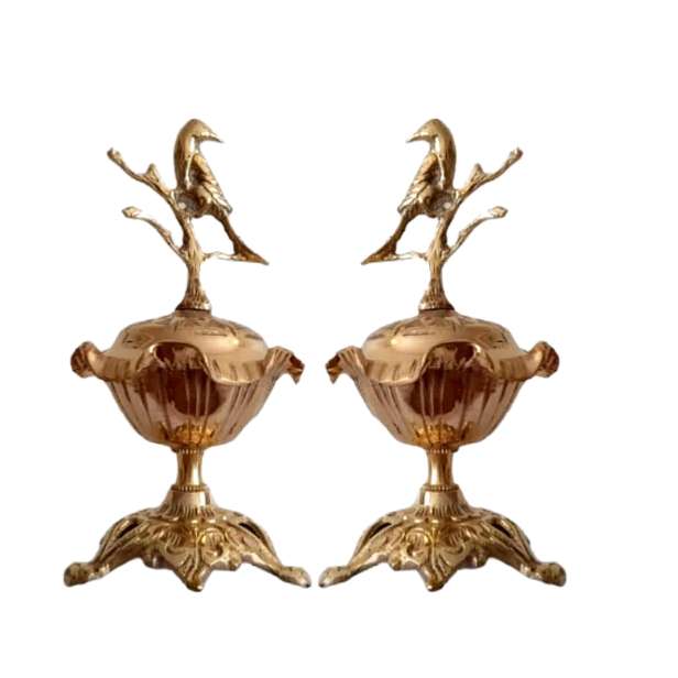 قندان مدل Sgnh30 طرح بلبل بسته 2عددی