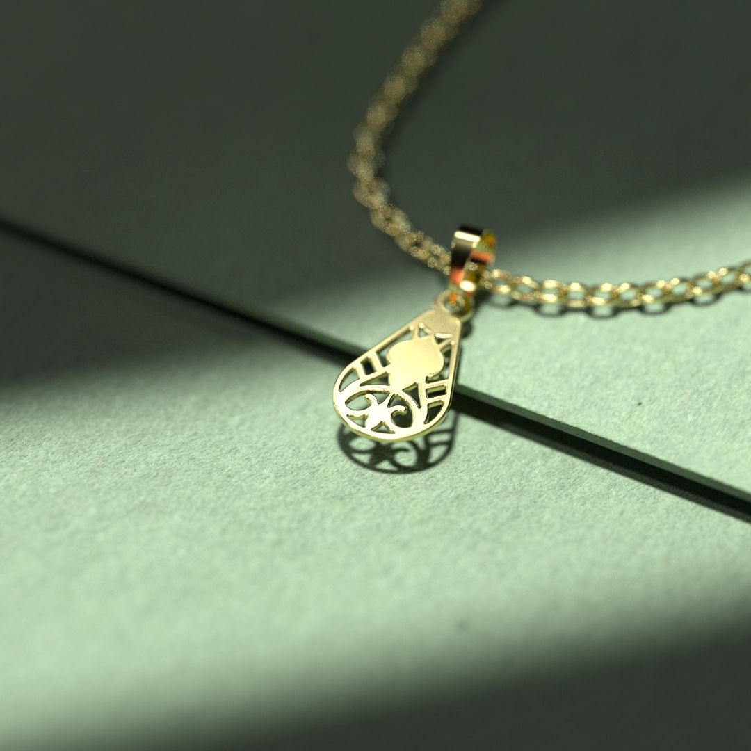 گردنبند طلا 18 عیار زنانه مدوپد مدل هندسی کد X2-1-1012 -  - 4