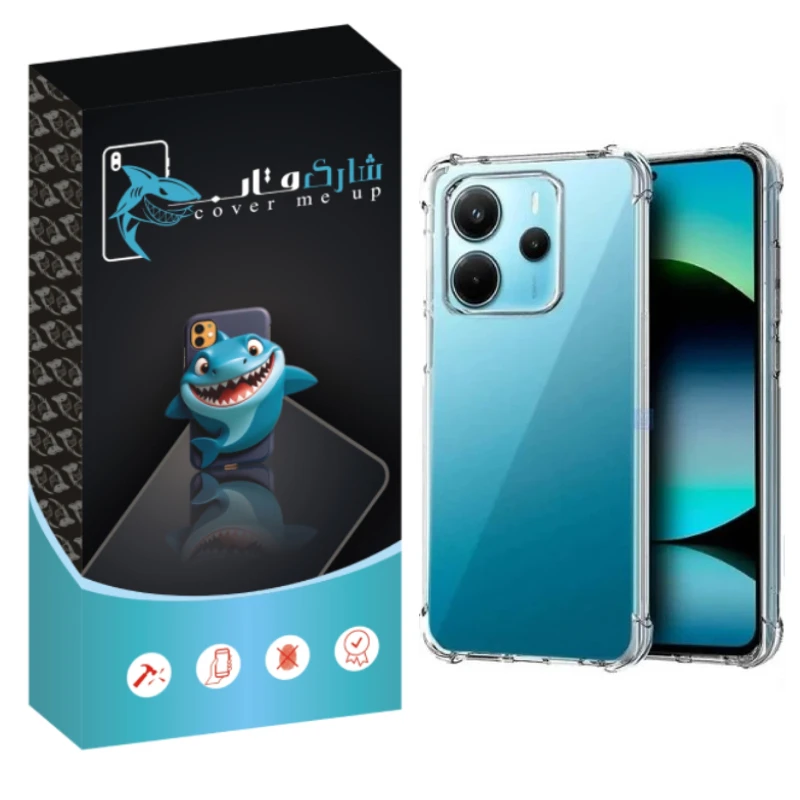 کاور شارک قاب مدل Crystal مناسب برای گوشی موبایل شیائومی Redmi Note 14 4G
