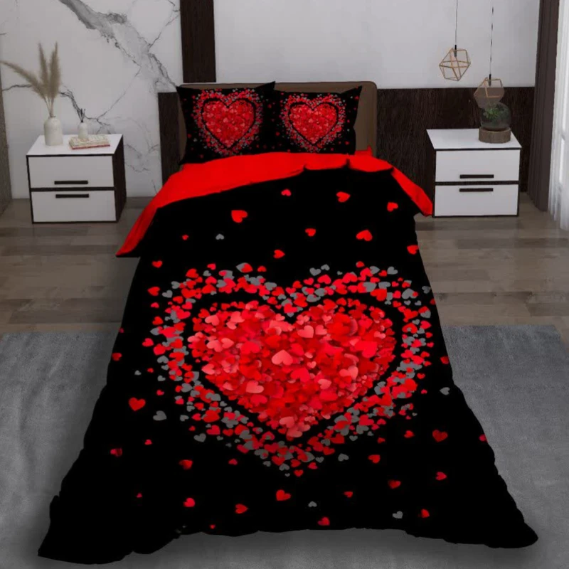 سرویس خواب 1 نفر 5 تکه مدل قلب بی انتها 