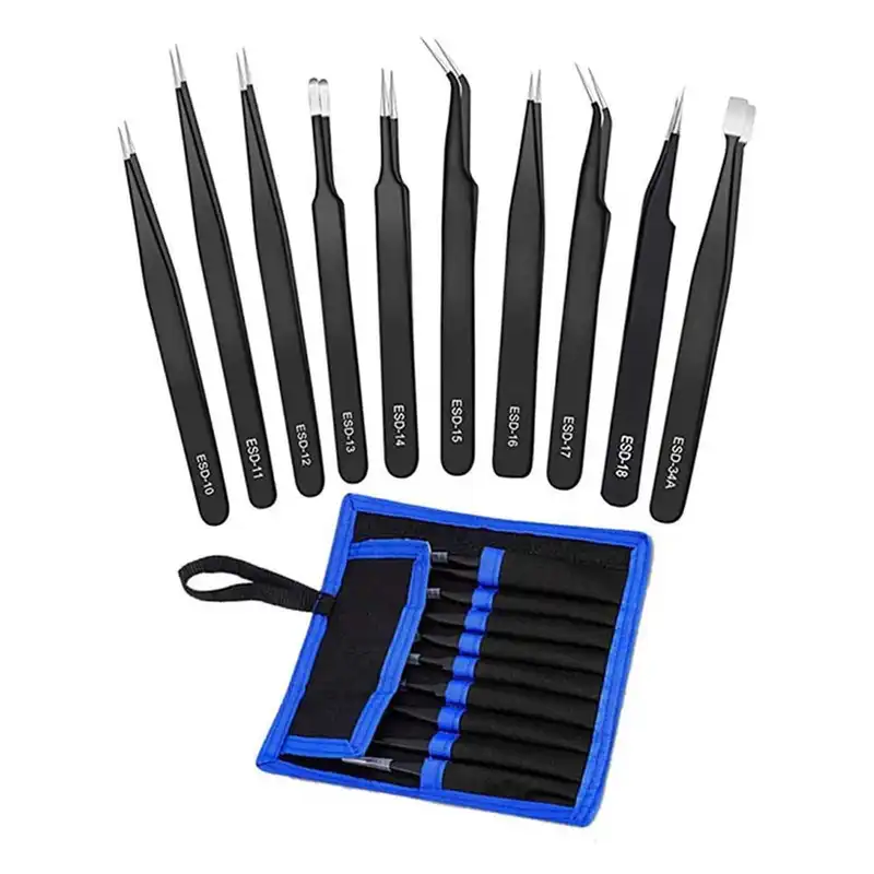 انبر پنس ای اس دی مدل ESD-10-17 مجموعه 9 عددی