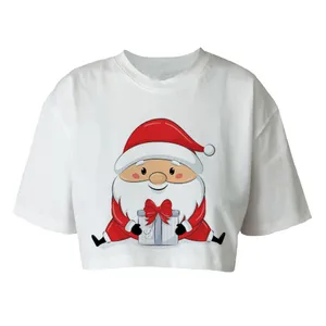 کراپ تاپ آستین کوتاه زنانه مدل 0033 کد P75 رنگ سفید