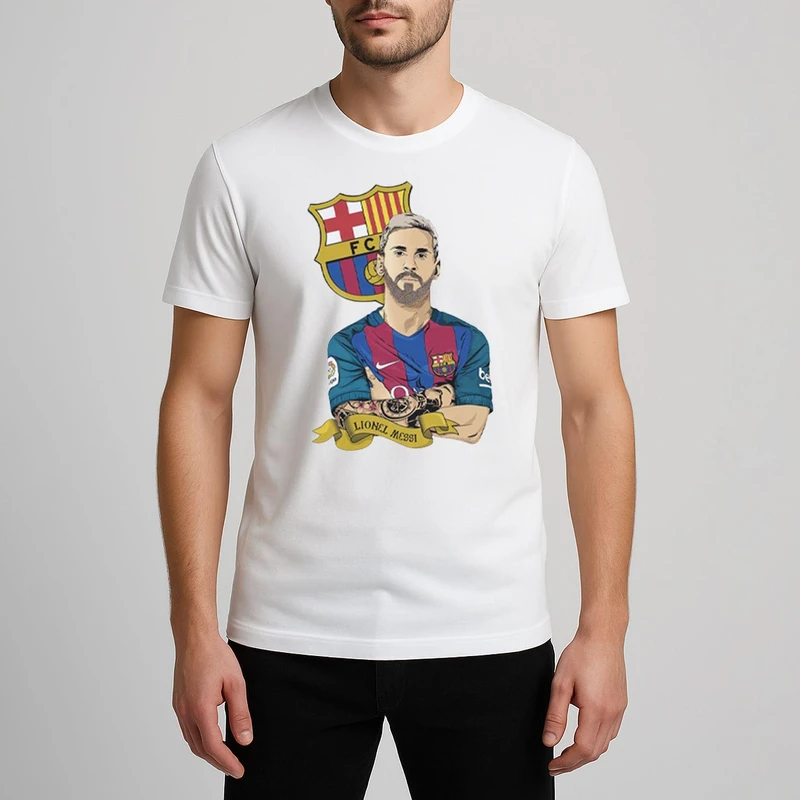 تیشرت مردانه طرح مسی کد As187