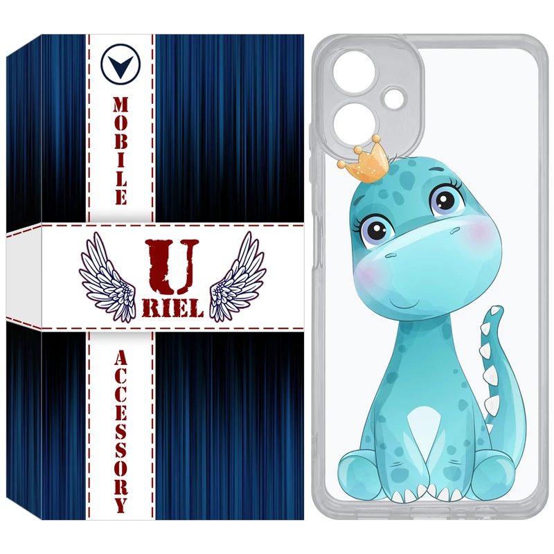 کاور یوریل مدل Clear کد 60 طرح دایناسور مناسب برای گوشی موبایل سامسونگ Galaxy A06