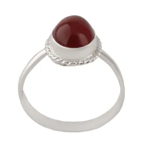 انگشتر نقره زنانه بازرگانی میلادی مدل عقیق کد AW_648