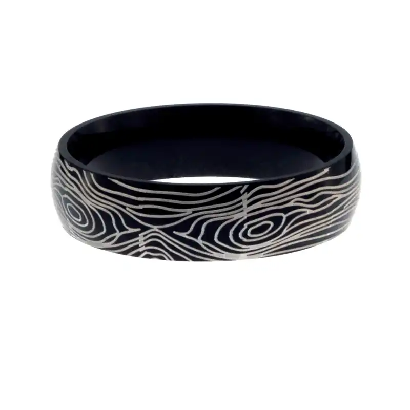 انگشتر برانت طرح استیل دمشقی