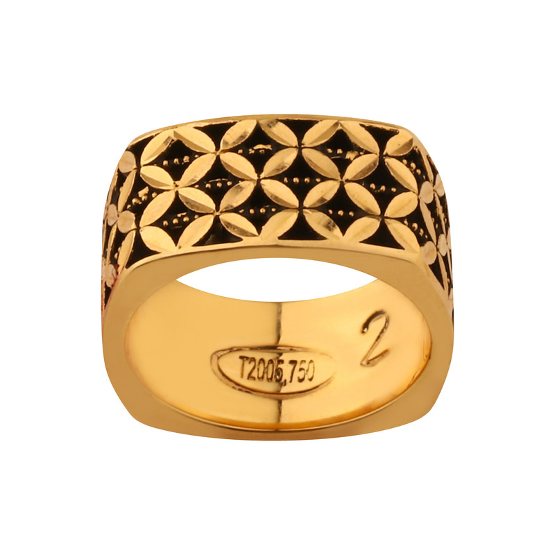 انگشتر طلا 18 عیار زنانه صلاحی گلد مدل 5919 سایز 50