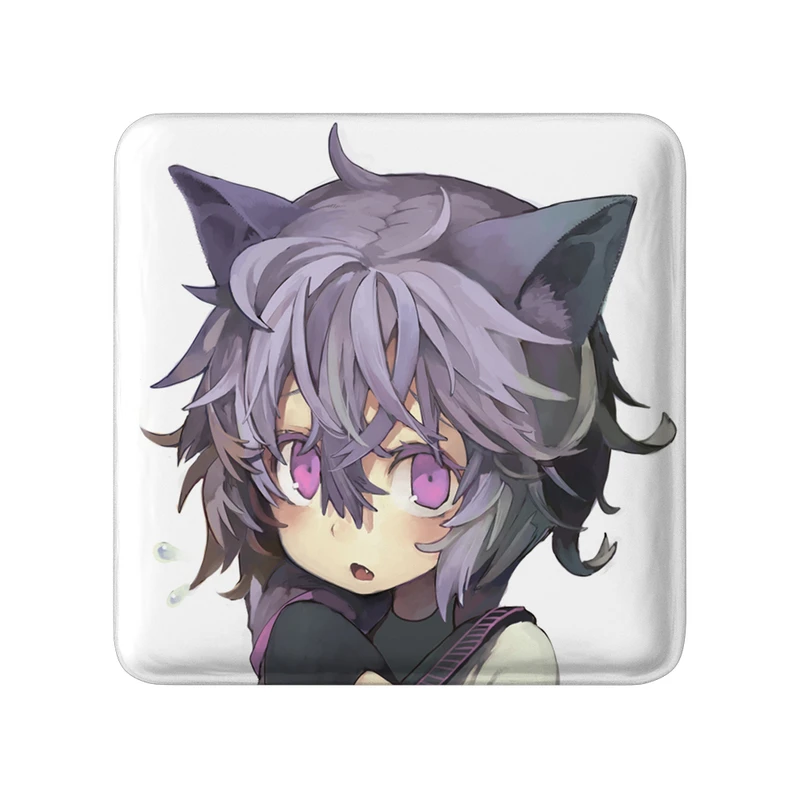 مگنت خندالو طرح میدوری انیمه گلوله سیاه مدل مربعی کد 35862