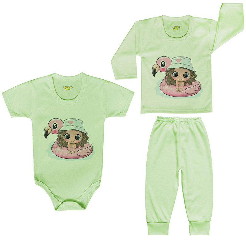 ست 3 تکه لباس نوزادی کارانس مدل PRSG-3169