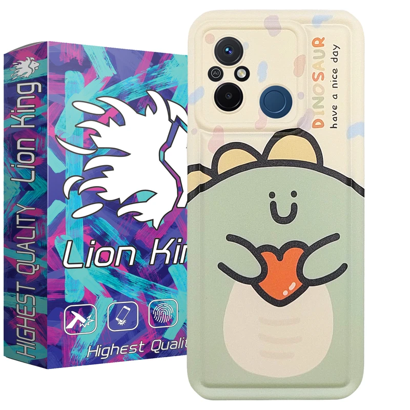 کاور لاین کینگ مدل قلب دایناسور مناسب برای گوشی موبایل شیائومی Redmi 12C / Poco C55