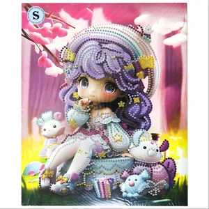 بازی آموزشی سمید مدل ساخت تابلو نقاشی الماسی طرح عروسکی کد 106