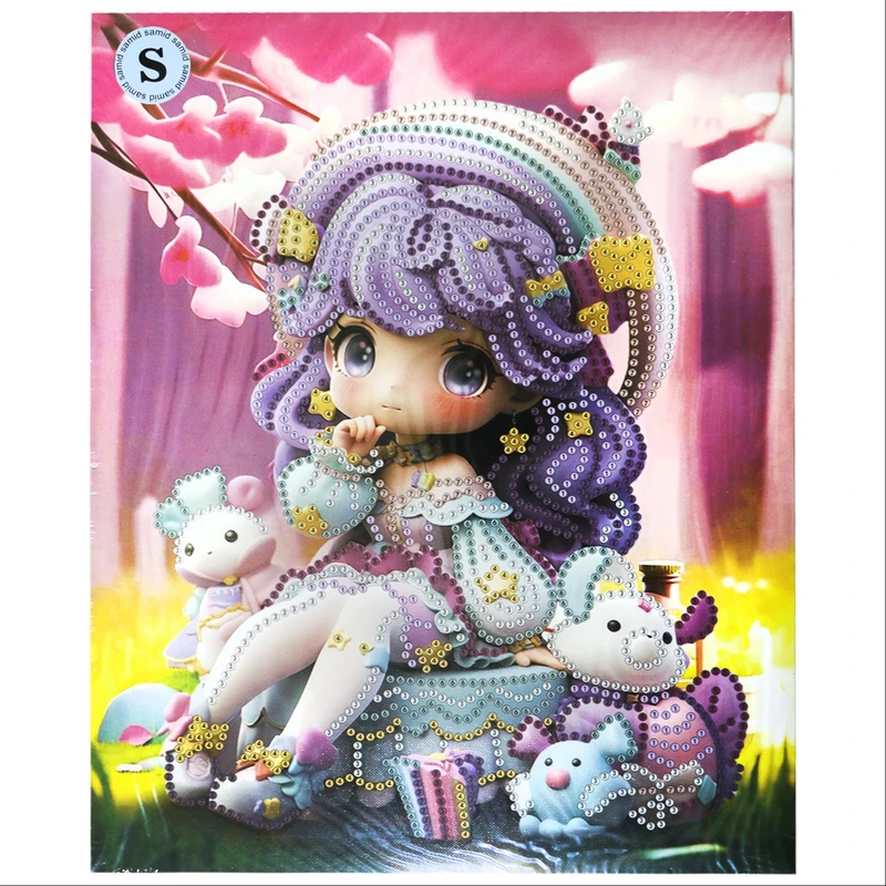 بازی آموزشی سمید مدل ساخت تابلو نقاشی الماسی طرح عروسکی کد 106