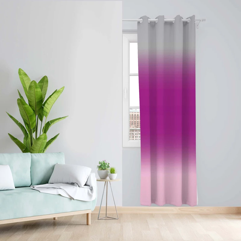 پرده طرح آبرنگی مدل مخمل پانچی کد 1519 z سایز 140x200 سانتی متر