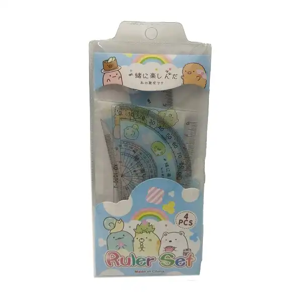 ست گونیا و نقاله کد 003 مجموعه 4 عددی