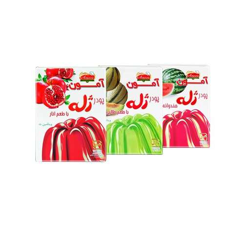 پودر ژله آمون-100 گرم مجموعه 3 عددی
