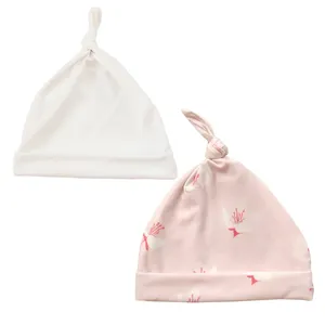 کلاه نوزادی مدل شکوفه بهار کد 02 بسته دو عددی