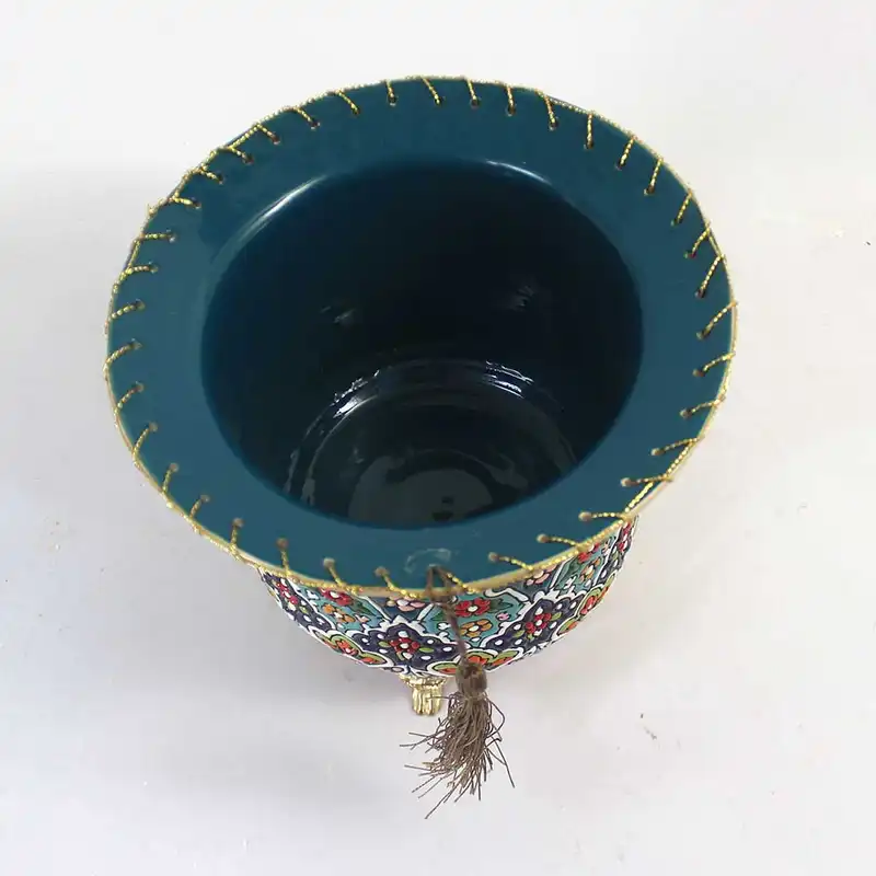 شکلات خوری میناکاری سفالی طرح پایه دار