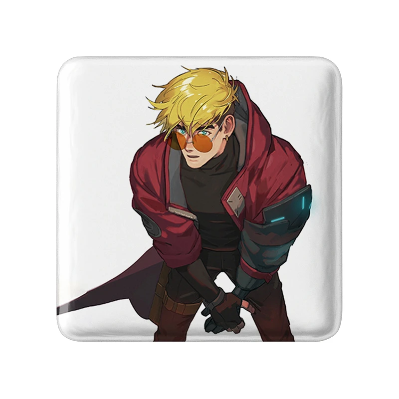 مگنت خندالو طرح وش انیمه تریگان (Trigun) مدل مربعی کد 36227