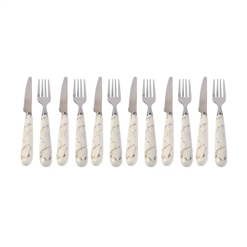 ست قاشق و چنگال 12 پارچه مدل ماربل