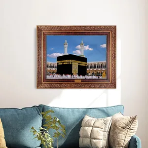 تابلو فرش ماشینی نقش نگار رضوی طرح کعبه کد 530KC