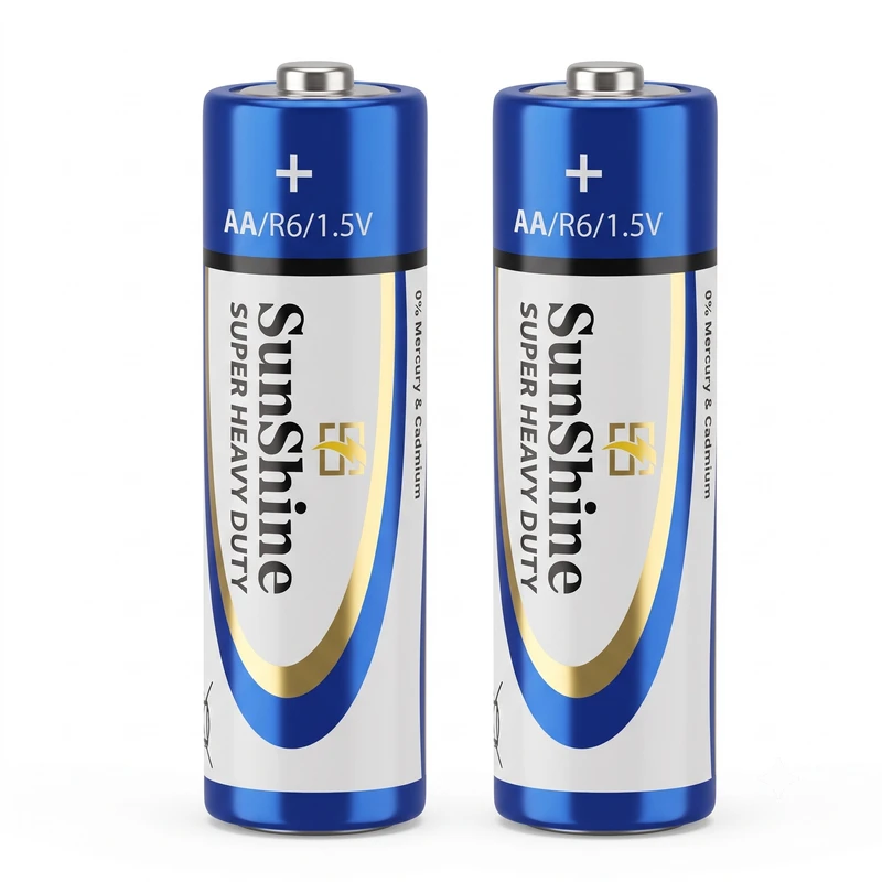 باتری قلمی سانشاین مدل super heavy duty بسته ۲ عددی