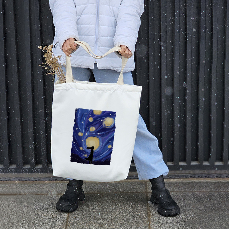 ساک خرید خندالو طرح ونسان ونگوگ کد 6605