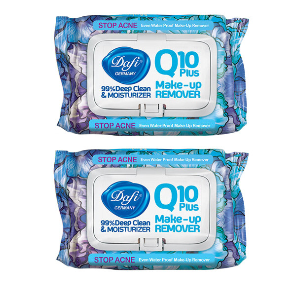 دستمال مرطوب دافی مدل Q10-STOP ACNE مجموعه 2 عددی