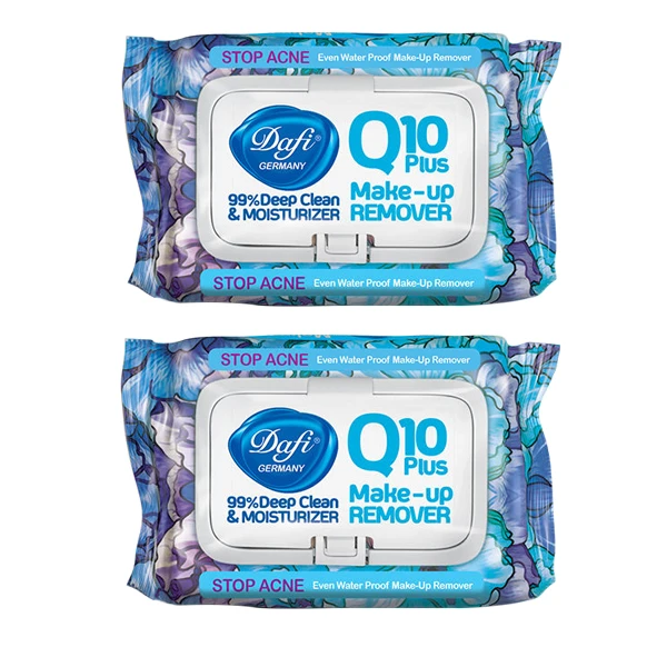 دستمال مرطوب دافی مدل Q10-STOP ACNE مجموعه 2 عددی