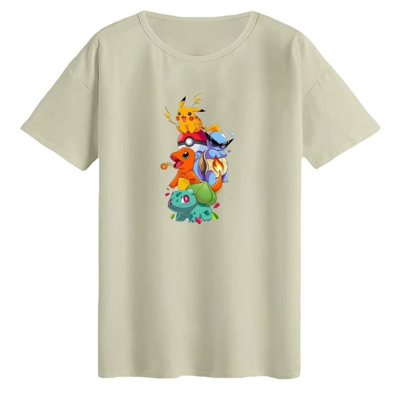 تی‌شرت لانگ آستین کوتاه زنانه مدل پوکی مون کد 2