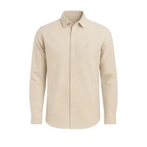 پیراهن آستین بلند یقه برگردان مردانه مدل کنفی