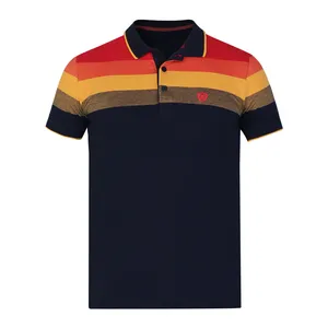 پولوشرت آستین کوتاه مردانه مدل جودون رینگر konko رنگ سرمه ای