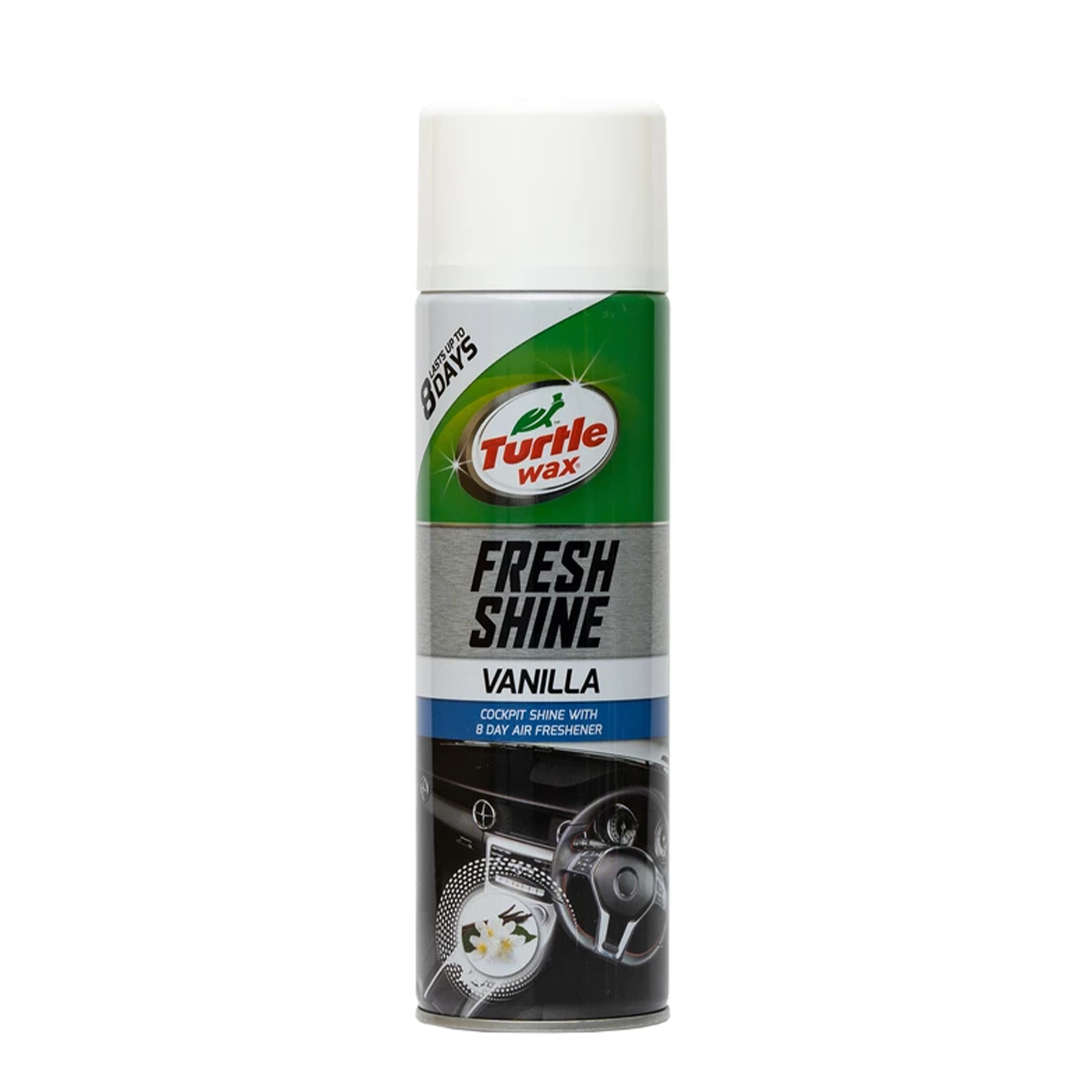 اسپری تمیز کننده و خوشبوکننده داشبورد خودرو ترتل واکس مدل Fresh Shine رایحه VANILLA حجم 500 میلی لیتر