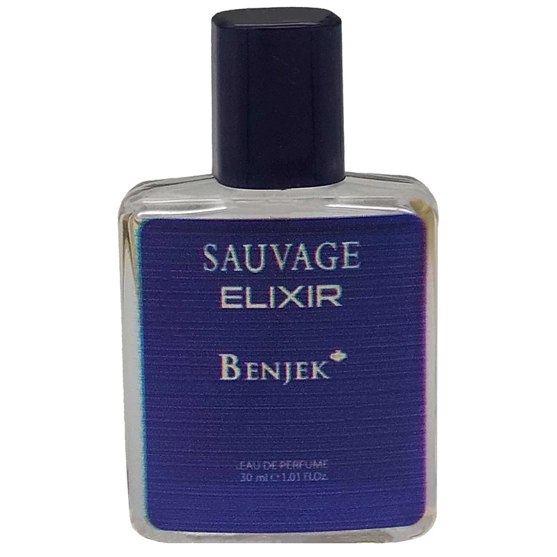 عطر جیبی مردانه بنجک مدل ساواج الکسیر با رایحه تند و گرم حجم 30 میلی‌لیتر