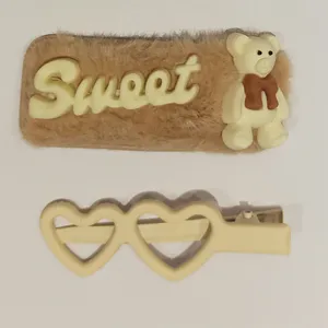 گیره مو دخترانه مدل خرس کد 01 بسته 2 عددی