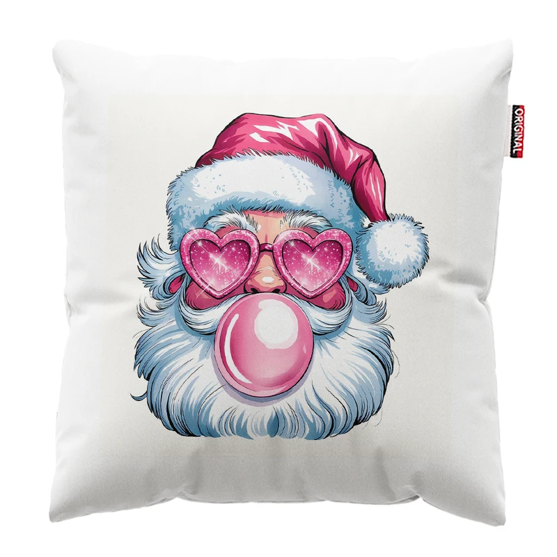 کوسن پاد آفرین مدل کریسمس طرح بابانوئل کاج گوزن آدم برفی کد PK302580 سایز 30*30 سانتی متر