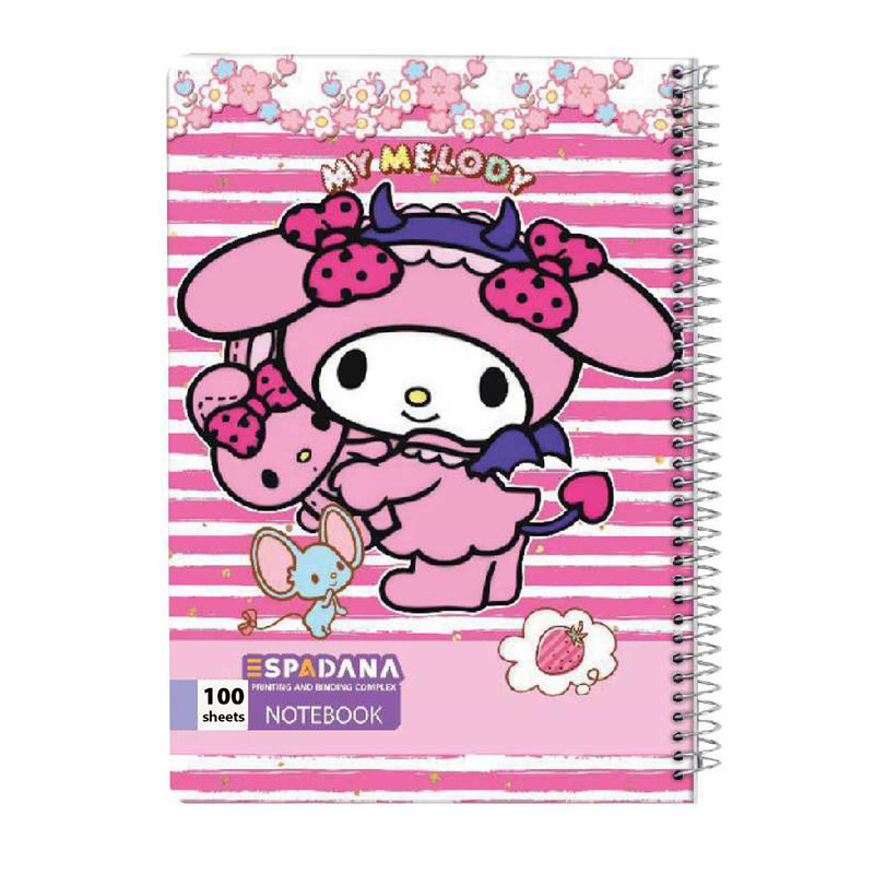 دفتر مشق 100 برگ اسپادانا مدل کرومی کد 10712345 مجموعه 5 عددی