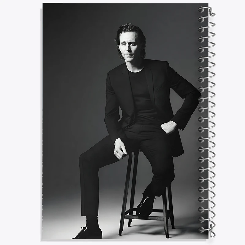 دفتر شطرنجی 50 برگ خندالو طرح تام هیدلستون (Tom Hiddleston) کد F7450