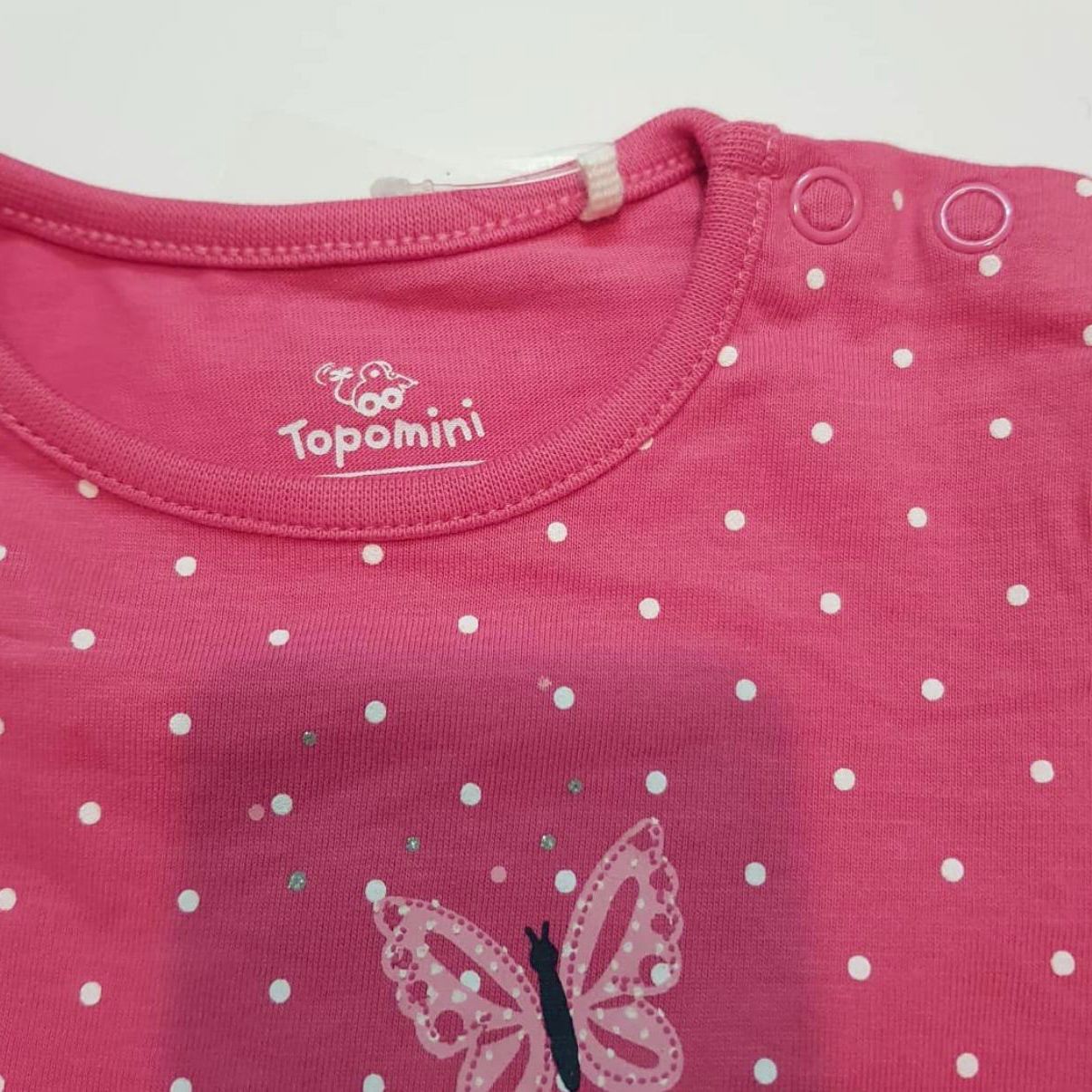 تی شرت آستین بلند نوزادی توپومینی مدل 127223 خالدار پروانه ای -  - 3