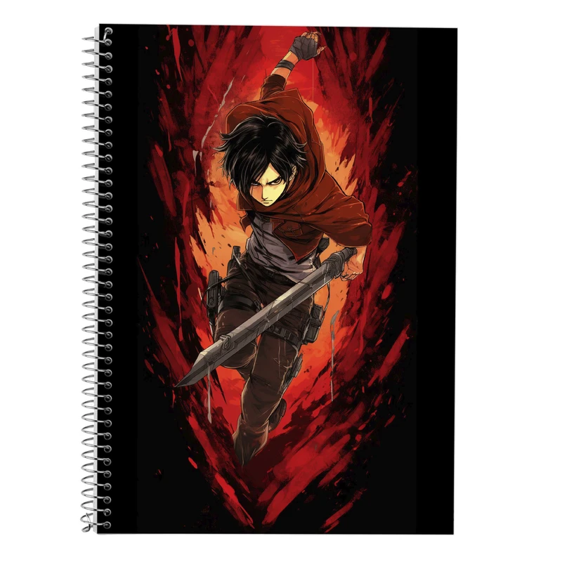 دفتر زبان 50 برگ مدوپد مدل سه خط طرح Attack on Titan کد DF10416