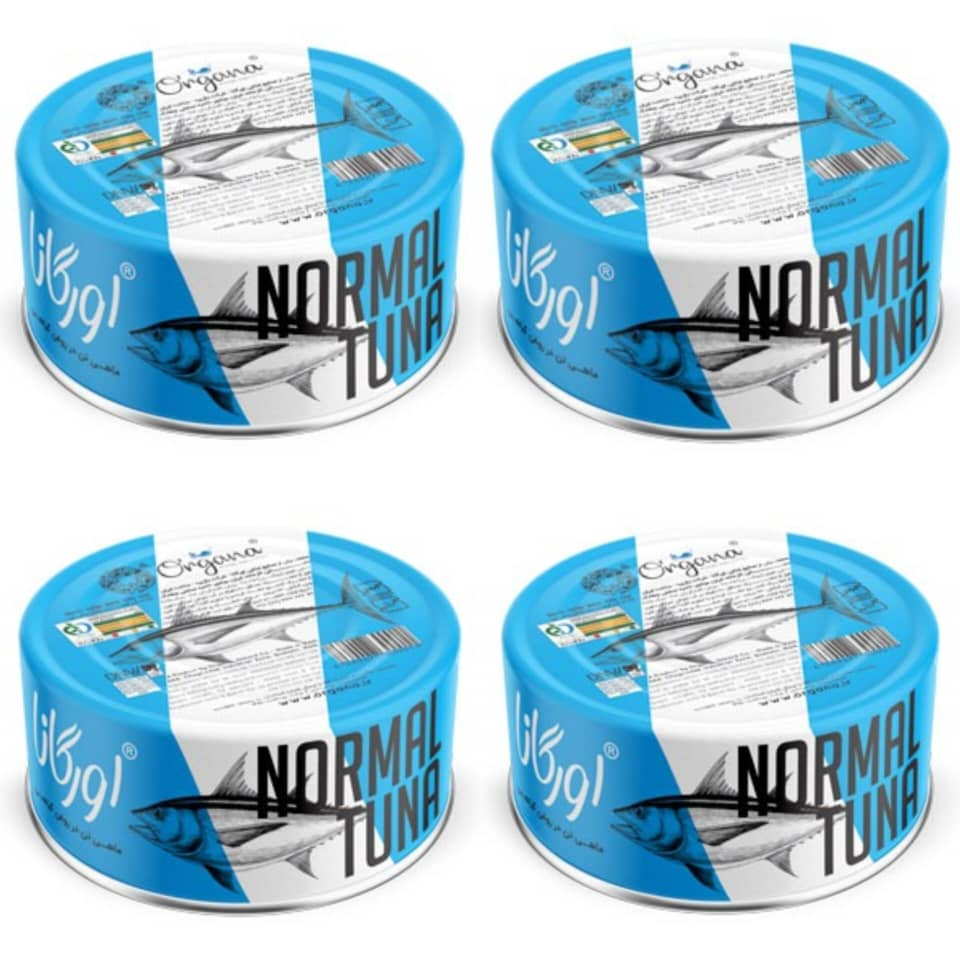 کنسرو ماهی هوور در روغن گیاهی اورگانا - 180 گرم بسته 4 عددی