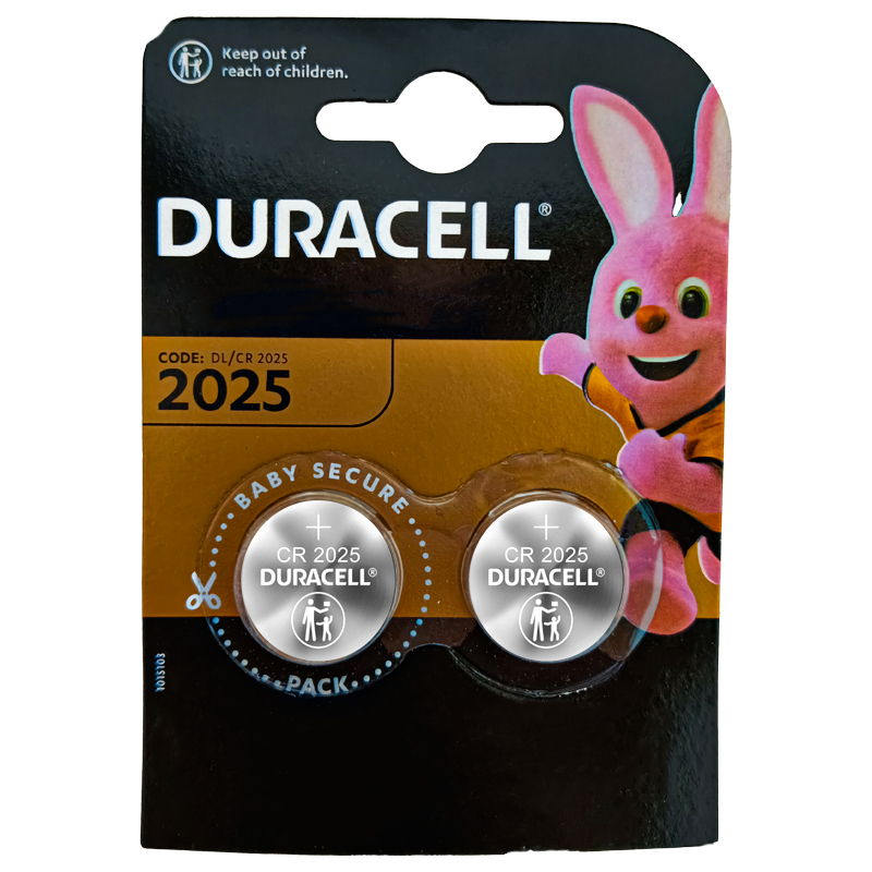 باتری سکه ای دوراسل مدل cr2025 child بسته دو عددی