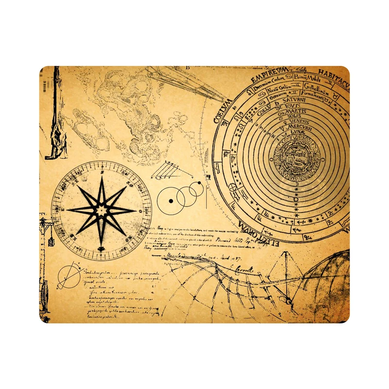 ماوس پد هومرو طرح نقشه داوینچی مدل MP1166-SIZE2437